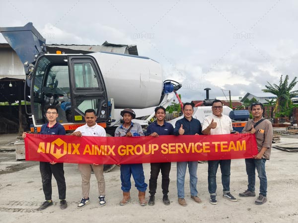 Aimix self loading concrete mixer positive feedback