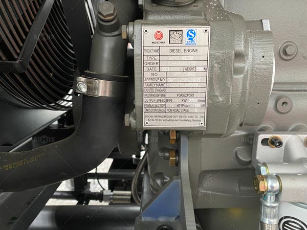 Comprobación del motor diésel de las bombas de hormigón