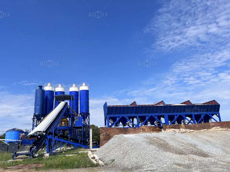 suitable stationary belt type batch plant