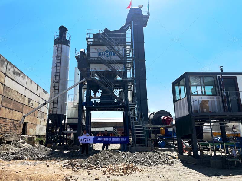 120 ton stationary asphalt batch mixing plant in Uzbekistan
