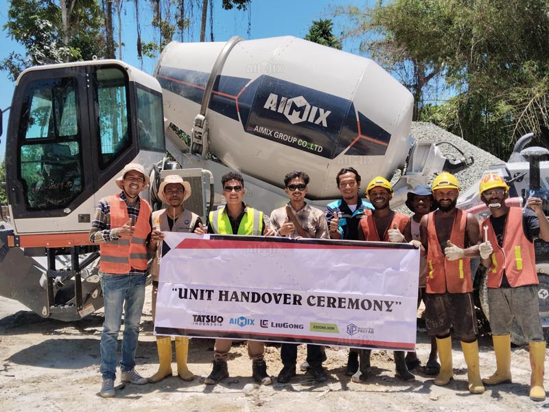 Positive feedback from Indonesia users on self loading concrete mixers