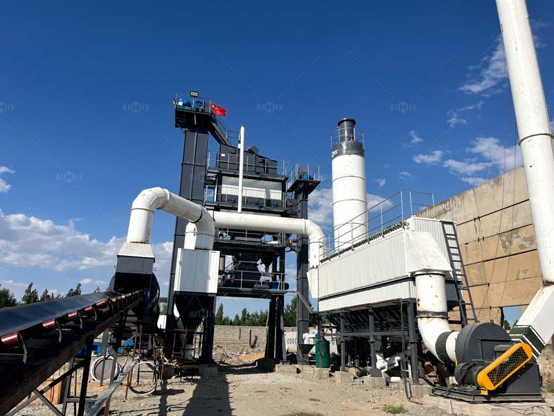 120 ton stationary asphalt batch mix plant in Uzbekistan