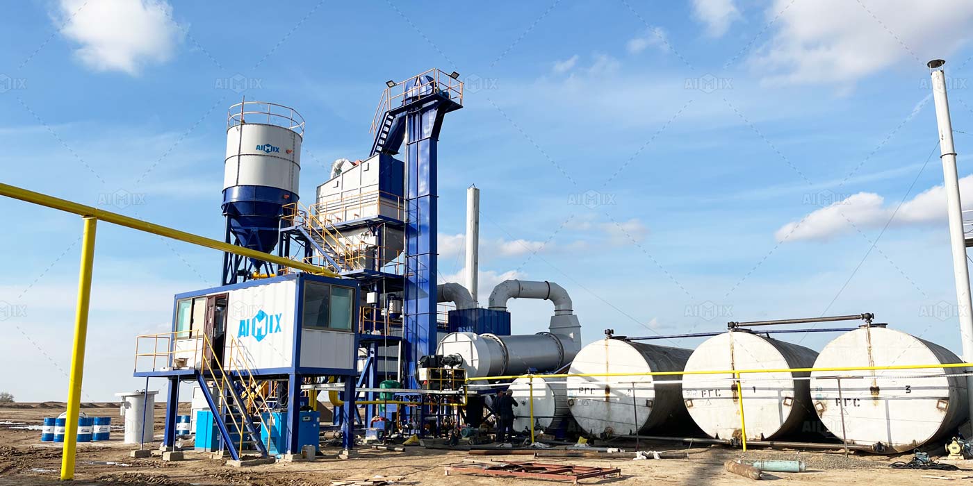80 ton stationary asphalt batch mix plant