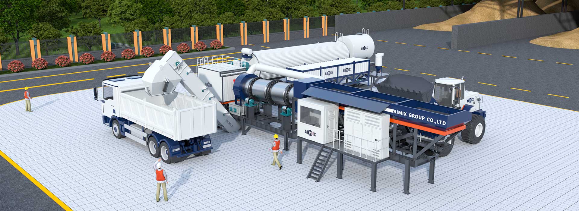 Integrated continuous asphalt batch plant mobile Australia