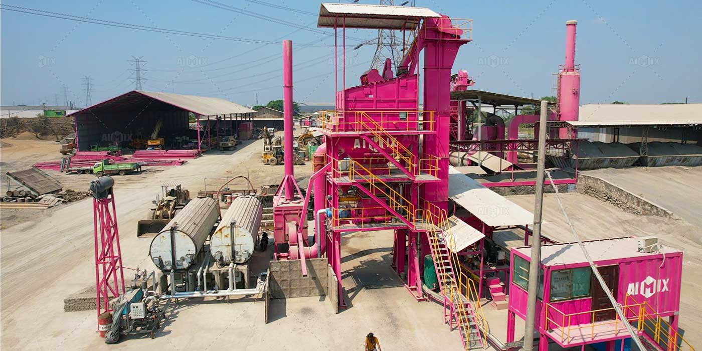 80tph batch type hot mix plant in Indonesia
