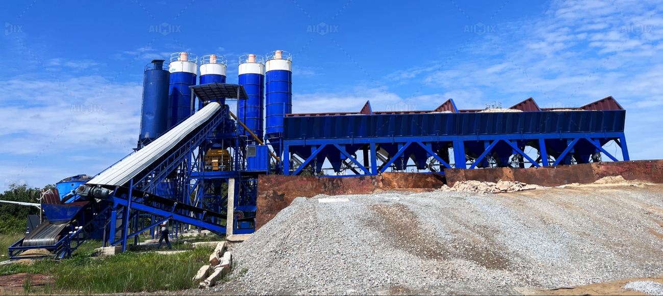 AJ-180 concrete batch plant in Malaysia