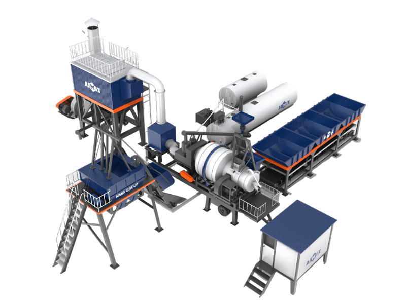 ALYJ simple type mobile asphalt batch plant in Sri Lanka