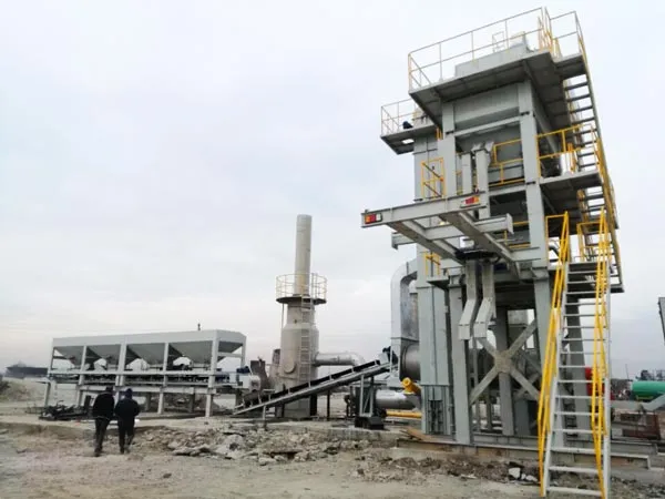 ALYQ80 mobile asphalt batching plant in Indonesia