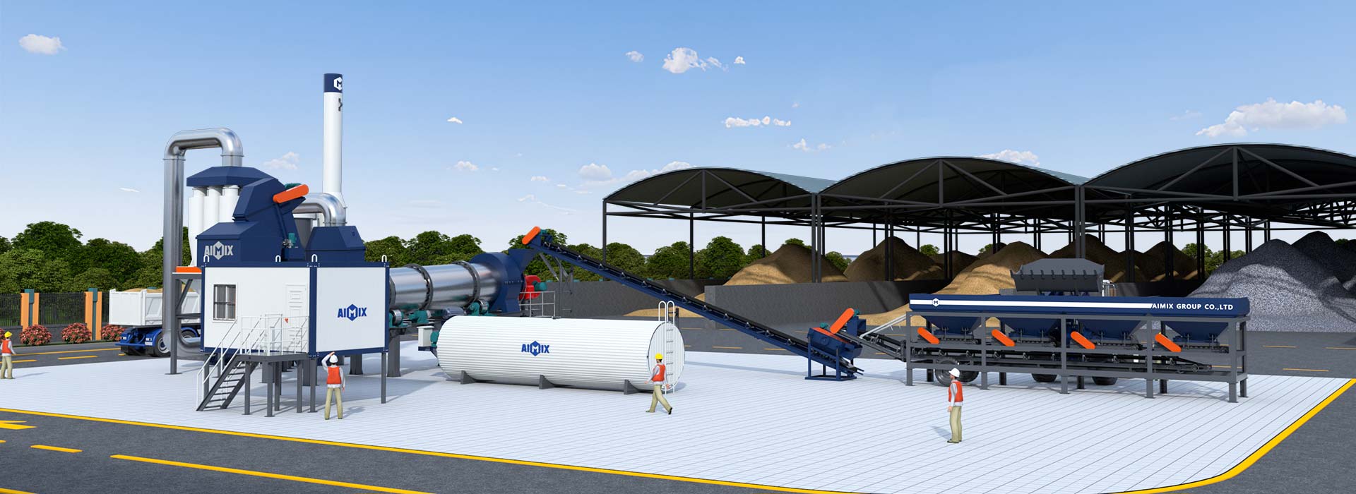 stationary drum mix asphalt plant in UAE