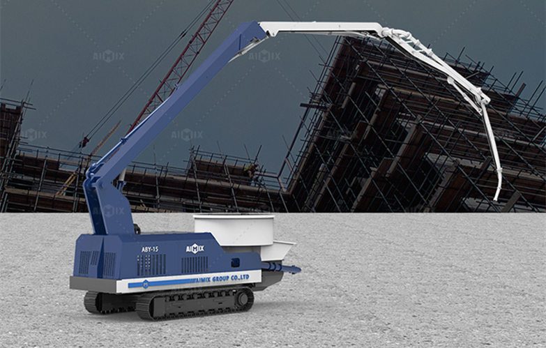 Crawler Chassis Boom Type Concrete Pump Indonesia