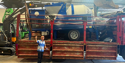abjz40c mixing concrete pump arrived at Indonesia