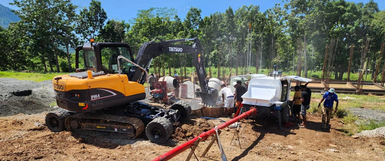 abt40c Foundation Construction Trailer Type Concrete Pump Indonesia