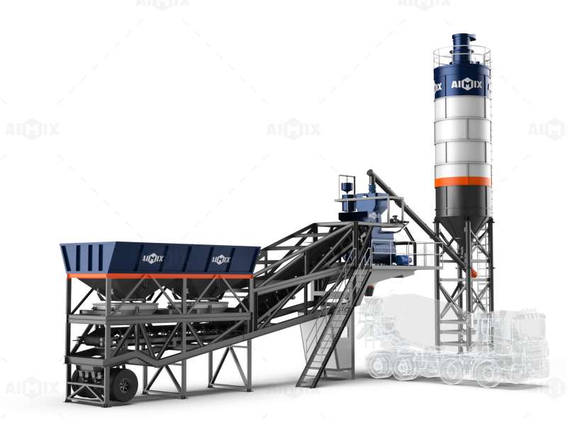AJY series mobile mini concrete batch plant