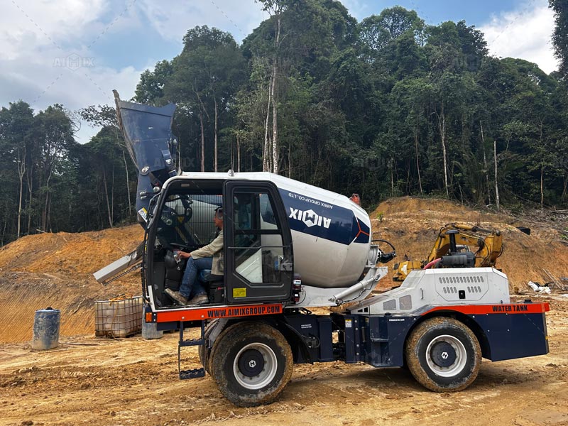 AS-3.5 concrete mixer working in Indonesia