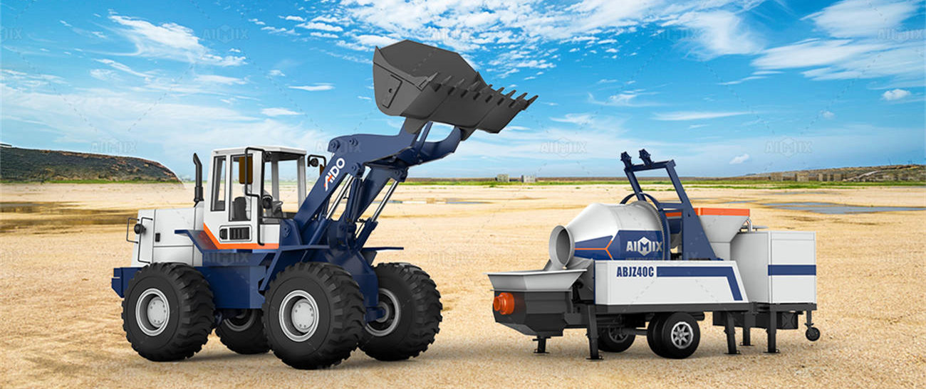 Loader and Mixing Concrete Portable Pump Solution