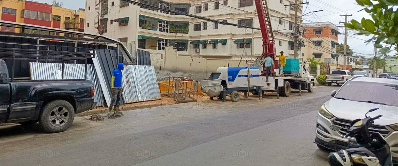 Trailer Portable Concrete Pumper for Mortar Spraying in Dominica