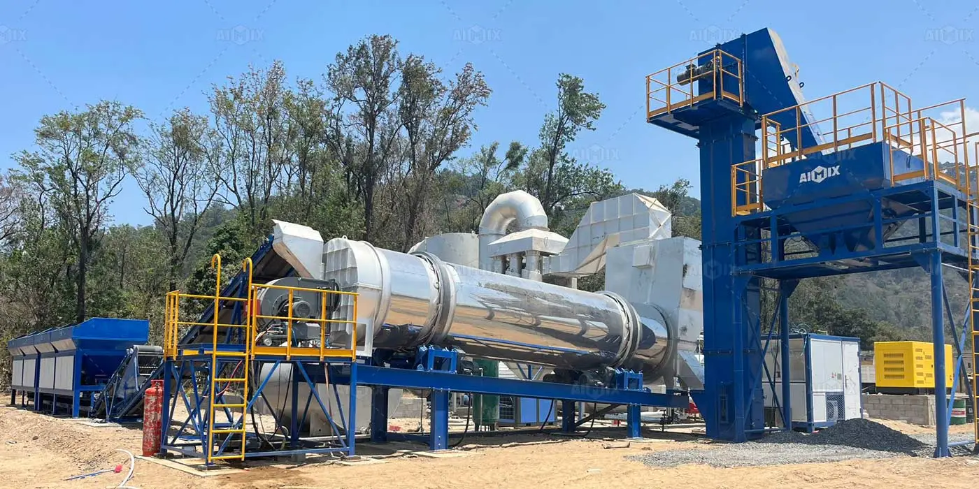 120tph stationary asphalt drum mix plant for producing