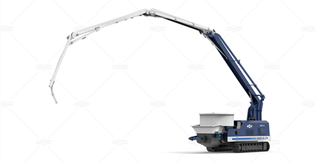 15m Mobile Concrete Pump with Crawler Chassis Malaysia Use