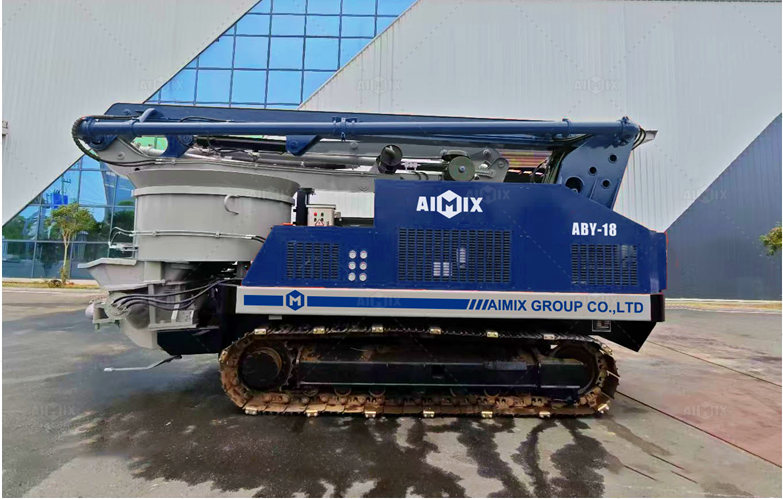 18m Mobile Concrete Pump in Malaysia with Crawler Chassis