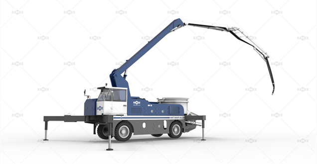 20m Mobile Concrete Pump with Wheel Chassis Malaysia Use