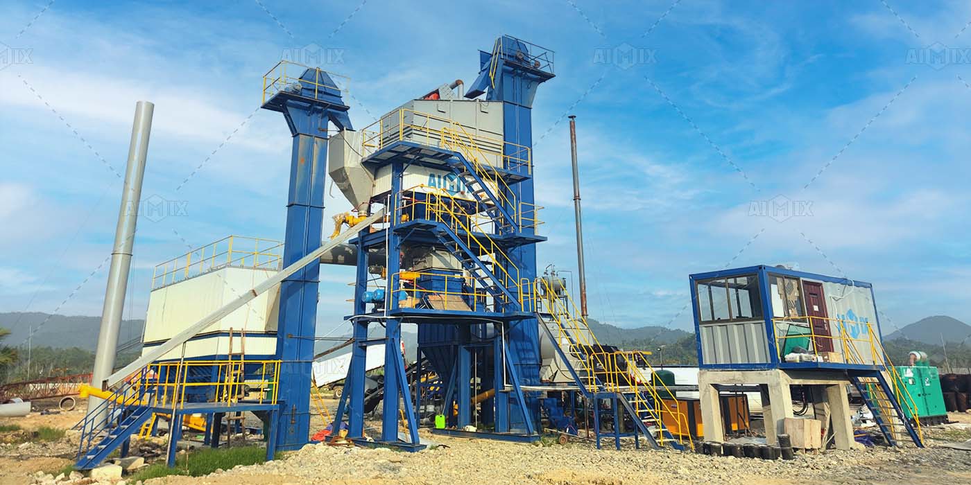 80tph stationary asphalt mixing plant in the Philippines