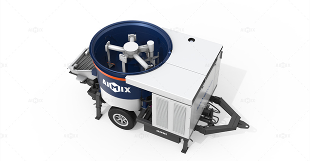 ABJW40C Dual Mixing Shaft Concrete Pan Mixer Pump Malaysia Use