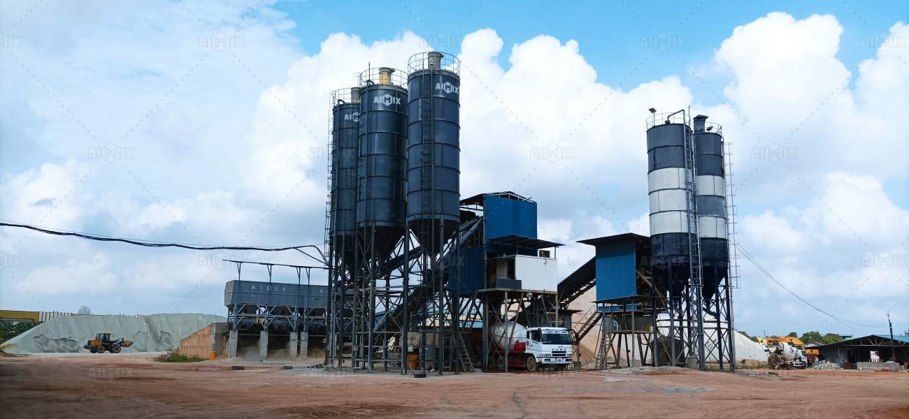 AJ120 batch concrete plant in Batam