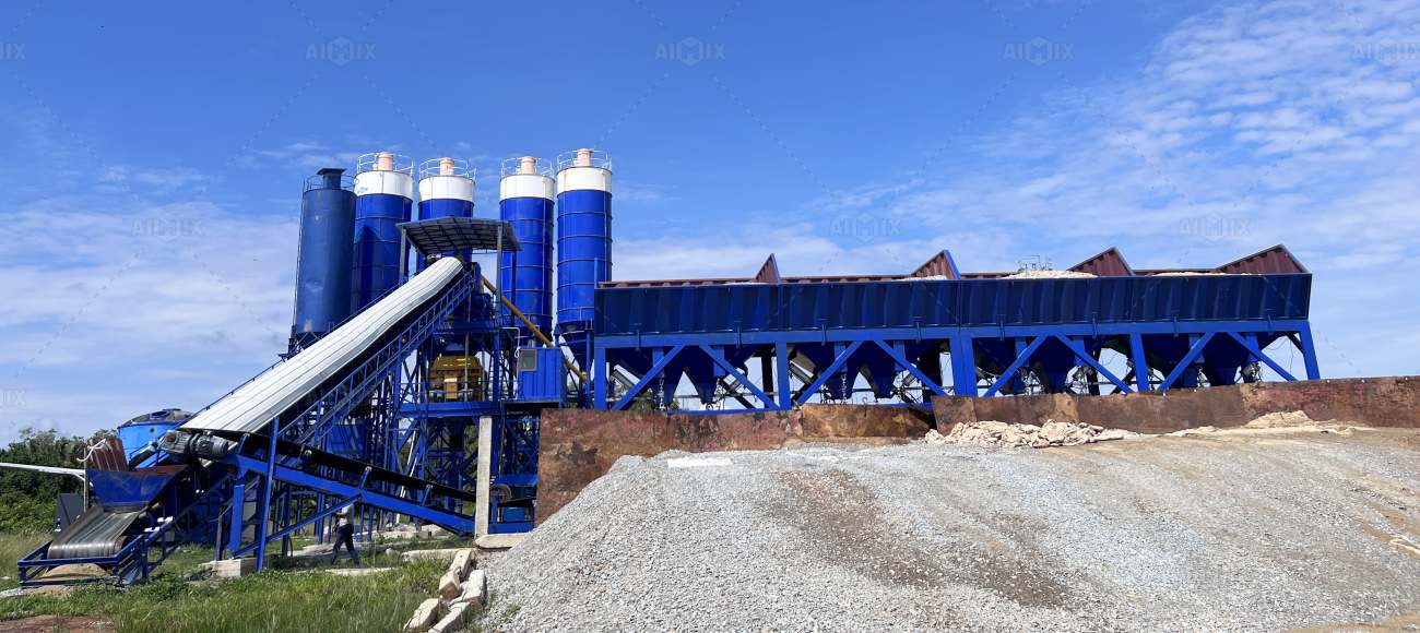 AJ180 wet mix batch plant for Malaysia