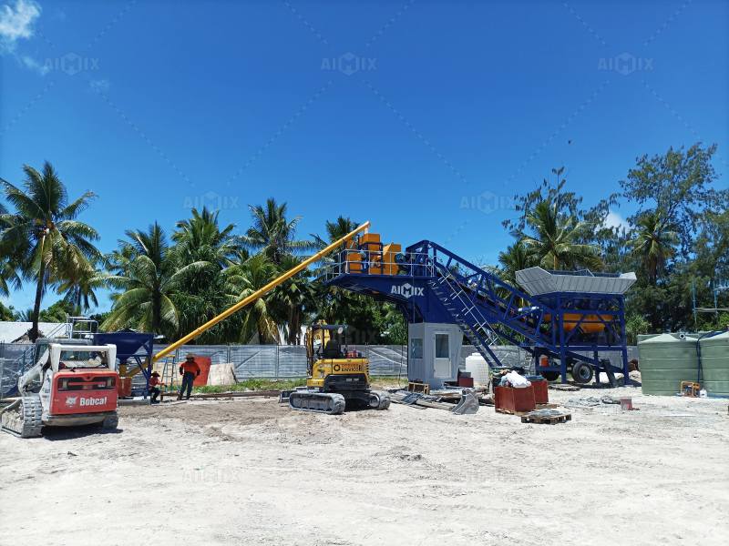 AJYG-25 dry mix mobile batching plant