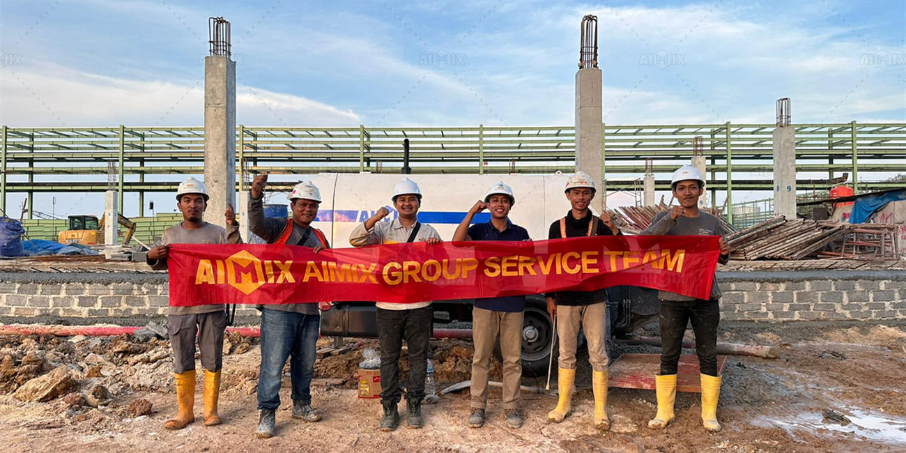 Aimix Service Team for Electric Concrete Pumps in Indonesia