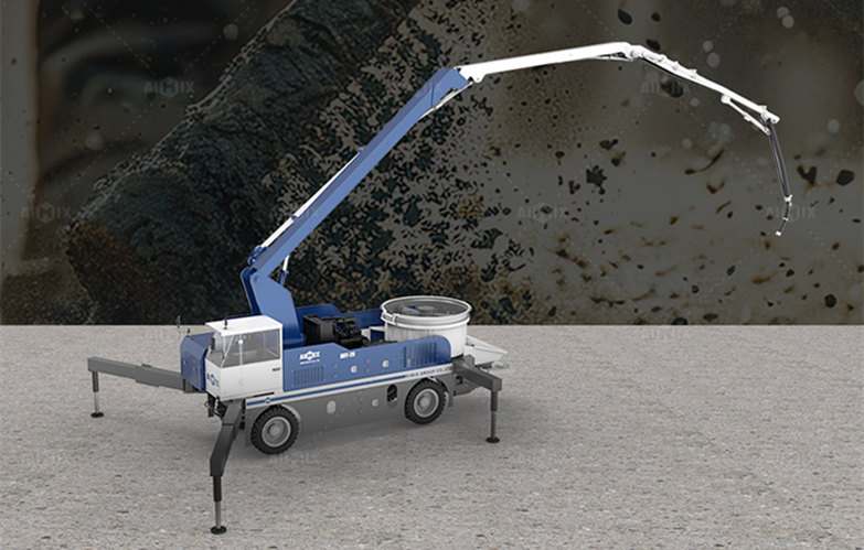 Mobile Concrete Pump in Malaysia with Wheel Chassis