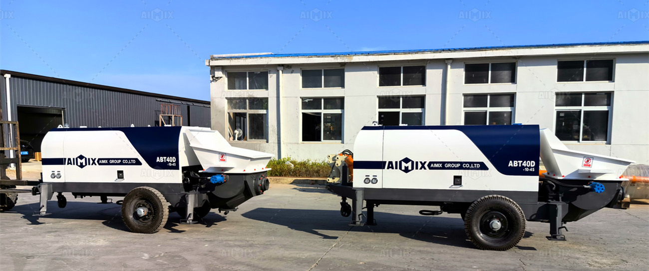 Two ABT40D Electric Trailer Mounted Concrete Pump for Belarus