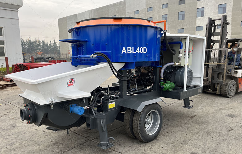 Vertical Shaft Mixer Portable Concrete Pump