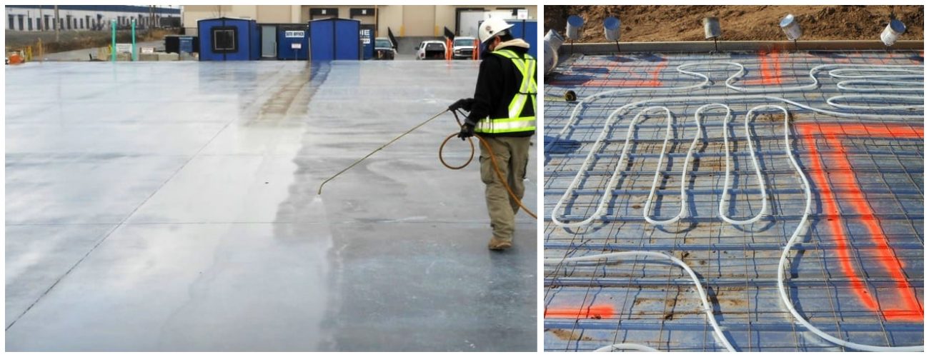 post-construction curing of concrete