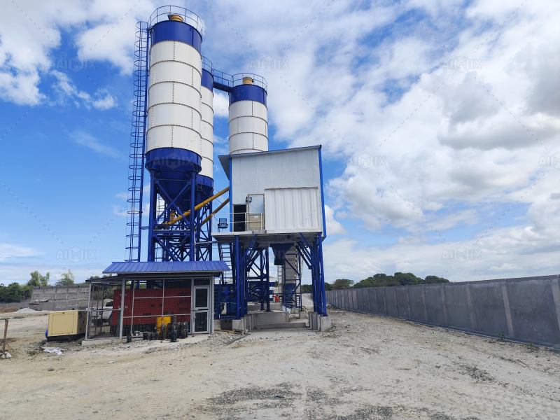 AJ60 concrete mixing plant for bridge construction