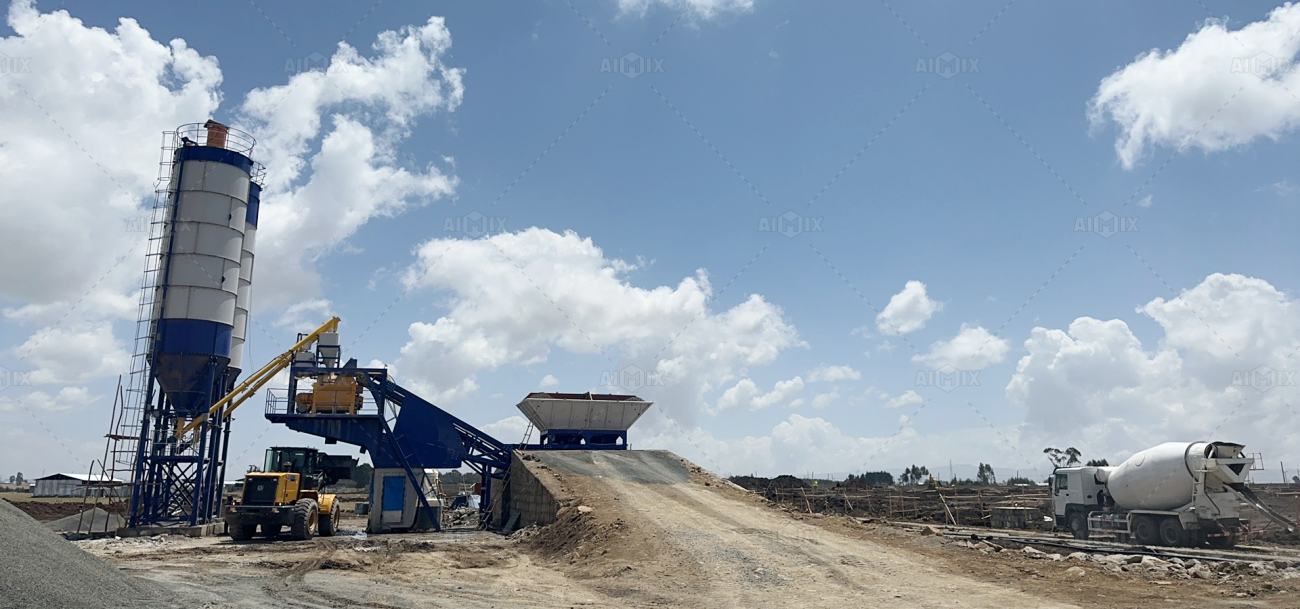 AJY mobile batching plant for the UK