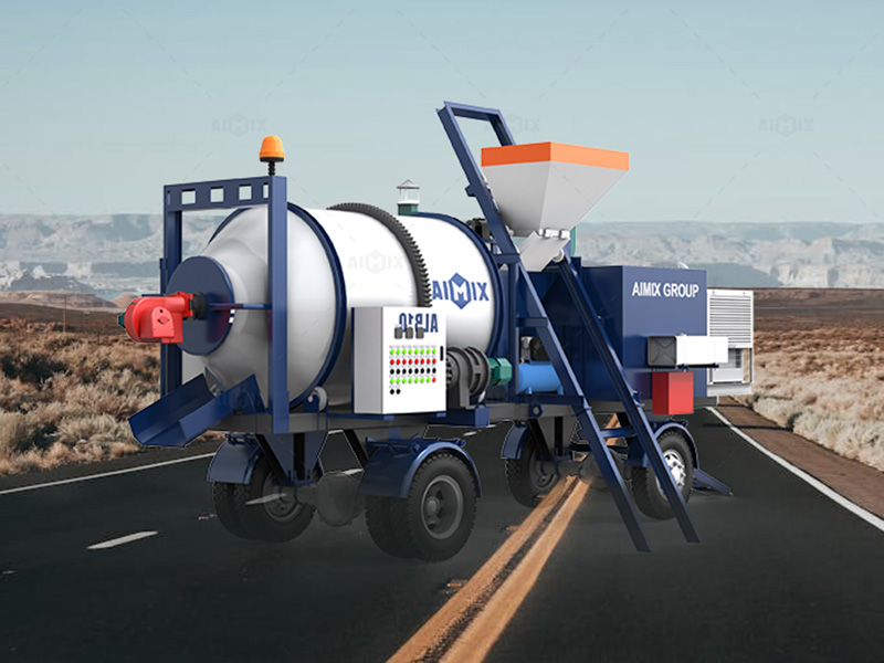 ALB Series mini mobile asphalt mixer for sale 3D drawing