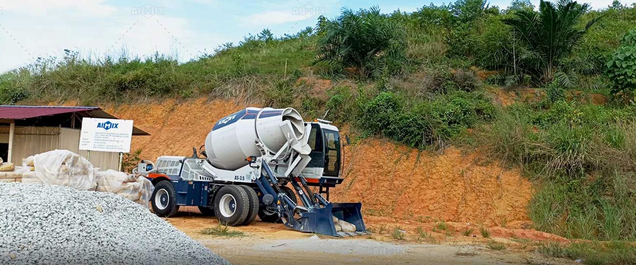 AS-3.5 self loading concrete mixer work successfully in Indonesia
