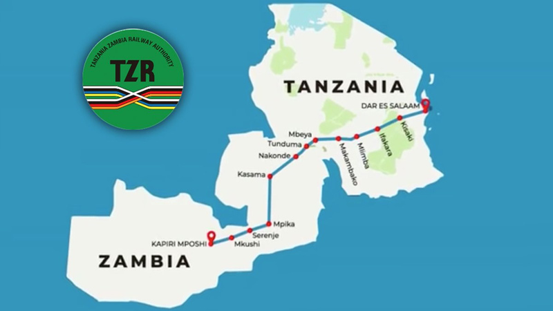 Tanzania-Zambia Railway Map