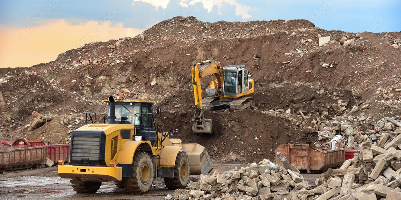 Landfill construction wastes
