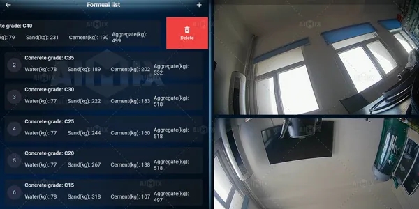 The concrete recipe management mode