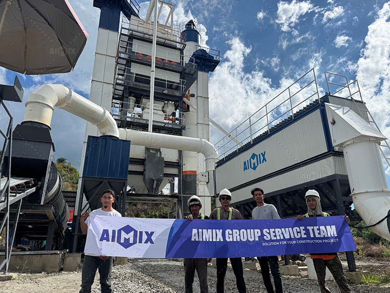 asphalt plant 120tph service team and customers in Malaysia