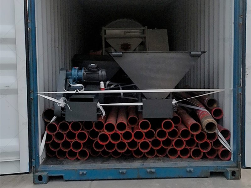 concrete mixer with pump and accessories in