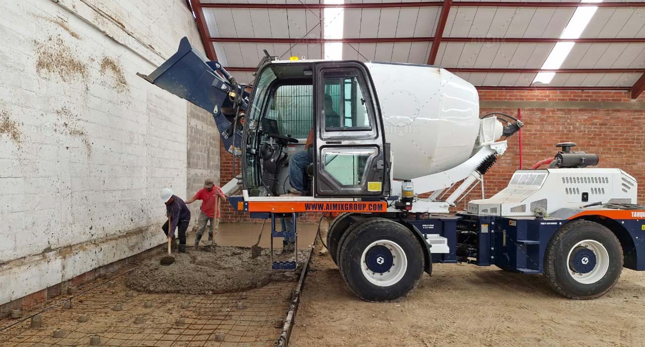 self loading concrete mixer for self-house building