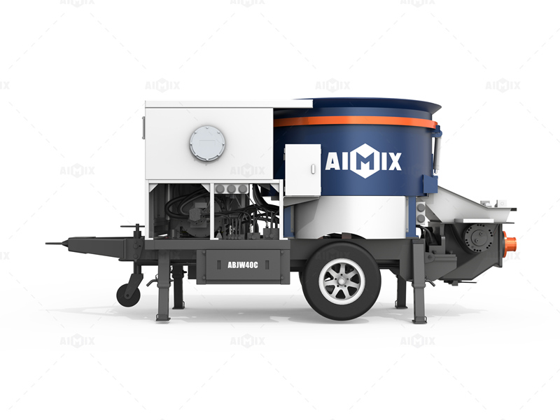 ABJW40C Pan mixer mini concrete mixer machine with pump in Pakistan