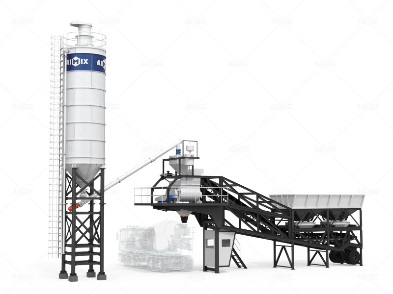 AJY mobile ready mixed concrete plant