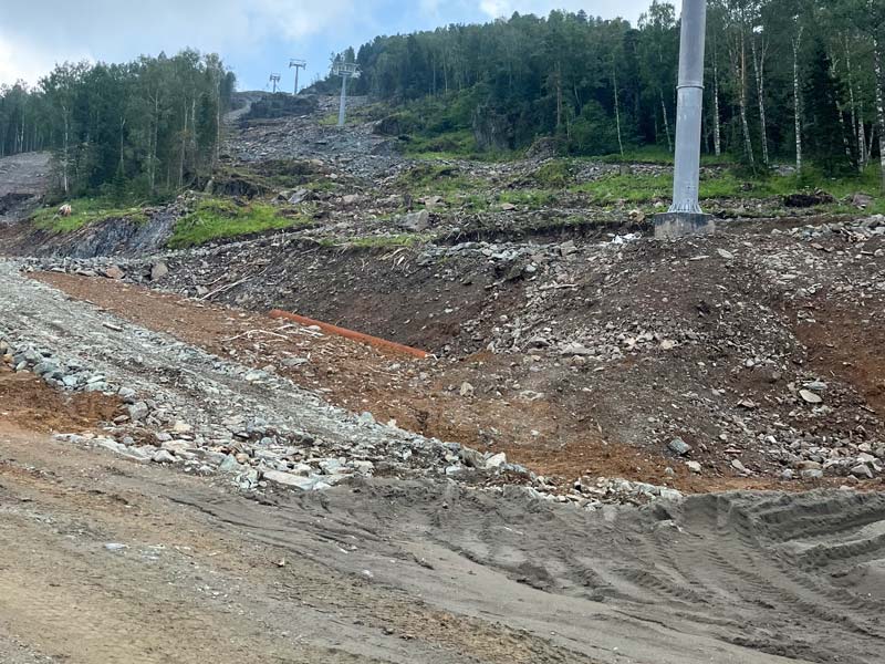 muddy and slippery ground in Altai Russia