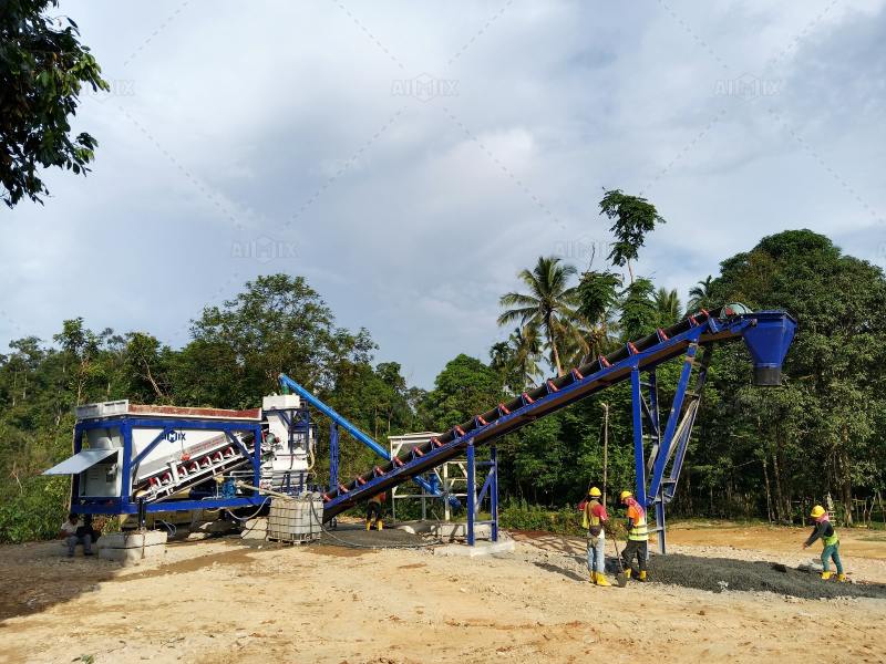 35m³ small concrete batch plant