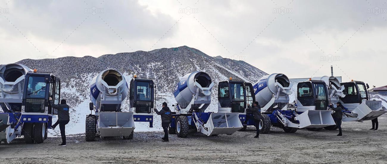AIMIX 5 portable concrete mixers exported