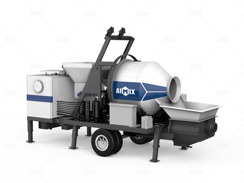 ABJZ40C diesel concrete pump with drum mixer
